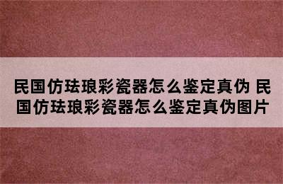 民国仿珐琅彩瓷器怎么鉴定真伪 民国仿珐琅彩瓷器怎么鉴定真伪图片